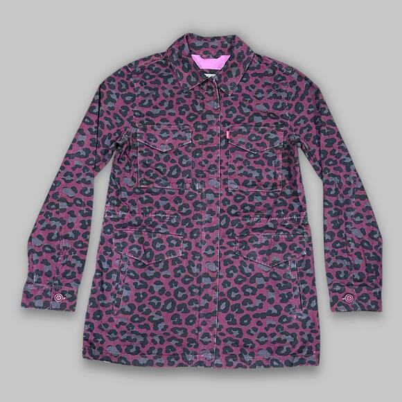 Levi’s Jackets & Blazers - Levi’s Women’s Leopard Print Pink Utility Jacket - Size Small